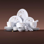 Jingdezheni elegantne valge portselanist &otilde;htus&ouml;&ouml;gikomplekt 10 Person, 56-Piece Gift Set