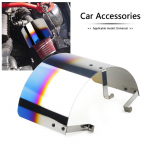 Universal Air Intake Filter Heat Shield Cover 2.5 TO 3.5 Stainless Steel Burnt Blue filter