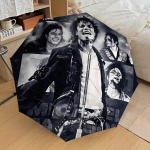 1 tk Michael Jackson Automaatselt Kokkupandav Vihmavari, Kaasaskantav Kokkupleitav Disain, Vabaaja &Otilde;ues Kasutatav Aksessuaar L1127055 gray