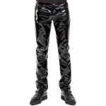 Must Wet Look Lateks Meeste P&uuml;ksid Vedelad p&uuml;ksid Meestele Mootorratta nahkp&uuml;ksid Rock Style P&uuml;ksid L must