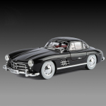1:18 Benz 300SL K&otilde;rge simulatsiooniga survevalatud mudelauto Suurep&auml;rane kodu kaunistus Lauaekraani kaunistused Auto keskjuhtimispuldi kaunistused M&auml;nguasi must