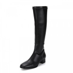Barbara Square Toe Basic 3.5cm Block Heel Span Long Boots Bbf852bk 225mm