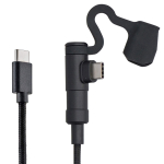 Daytona Mootorratta Laadimiskaabel 20cm USB-C ja USB-C Androidiga &Uuml;hilduv must