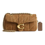 Coach Tabby 20 Kuldne Riistvara Surunupp-kinnitus Suede ja Sile Nahk &Otilde;la-Crossbody Kott V&auml;ikesed Naiste Kotid Messing Seeder CW626-B4CED Basic Set (Bag+Dust Bag)