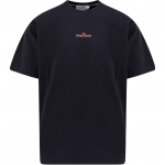 Stone Island kammitud orgaaniline puuvill 21002RC T-s&auml;rk Must/Punane Meeste Streetwear K1S1521002-RCS0153-V0029 M