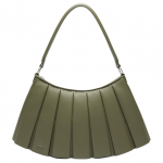 Lacoste Lenglen Crossbody kott Volditud seelikuga disain Lambanahast Suur naiste kott Roheline NU5176D55N-N93 Green