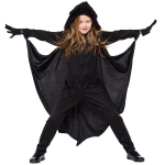 Lapsed T&uuml;drukud Loomad Nahkhiir Jumpsuit Keepidega Komplektid Halloweeni Rollim&auml;ng Riidesse Panemine Cosplay Kost&uuml;&uuml;m S must