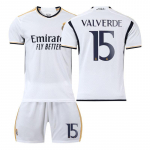2023-24 Real Madrid kodus&auml;rk #9 Mbappe #5 Bellingham #7 Vinicius, f&auml;nniversioon Jalgpallis&auml;rgid 16