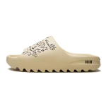 Adidas Originals Yeezy Slide Slip Resistant Quick Dry Slide Slippers Unisex Beige Black FZ5897 (Team352-) 42 beige