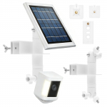360&deg; V&auml;listingimuste kaamera ja p&auml;ikesepaneeli kinnitus Arlo EufyCam Ring Spotlight Cam jaoks Katuserenna kinnitus Ei Vaja Puurida Augud Seinakinnitus camera mount valge