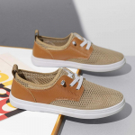 Suvised meeste hingavad v&otilde;rkkattega nahast kingad Br&auml;ndi Trend Moodsad Uued Mugavad Paeladega Meeste V&auml;lis-Vabaaja Spordikingad 37