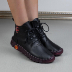Kevadised libisemiskindlad naistejalatsid Kulumiskindlad kerged spordijalatsid Naiste kingad Paelad Naiste nahast kingad Loafers 35 must