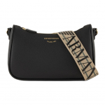 Emporio Armani Hirvemustriga Tr&uuml;kitud Logo PU Crossbody &Otilde;lakott Naiste Kotid Must EW000539AF12103MC032 Basic Set (Bag+Dust Bag)