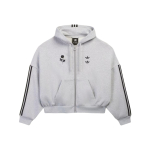 Adidas Originals &times; Willy Chavarria T&otilde;mblukuga Kapuutsiga L&otilde;tv Pikkade Varrukatega Jakk Unisex Jakk KV2250 M white