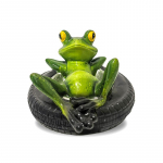 Ujuvad Konnad Tiikidele, Armsad Konnakujud Tiigi Ujuv Kaunistus Aia V&auml;litingimustesse, Vaik Miniatuur Konnakuju
