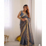 Disaineri 5 v&auml;rvi pehme siidist saree 1000 butti ja pits&auml;&auml;rega &ndash; Elegantne traditsiooniline peokleitide kollektsioon