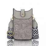 Moodne triibulise mustriga vertikaalne mobiilikott, Naiste crossbody kott, K&otilde;rgetasemeline &uuml;lakehakott, ID-kott 20*4*11.5cm hall v&auml;rv