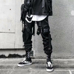 Joggers Cargo p&uuml;ksid meestele Casual Hip Hop Hit Color Tasku Meeste P&uuml;ksid Dressip&uuml;ksid T&auml;navar&otilde;ivad Paelad Techwear P&uuml;ksid M