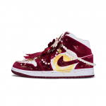 Jordan Air Jordan 1 Walking Planet, Kaks r&otilde;&otilde;msat keskmise s&auml;&auml;rega vintage korvpallijalatsit Naiste Must Valge Kuld FZ3334-100(Team1492-) 38.5