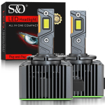 2 tk 80000LM D3S LED-esitulede pirnid D1S D2S D4S D8S D1R D2R D3R D4R D8R 300W Turbo CSP Kahekordne Vasktoru Canbus BMW Benz esituledele 6000K Valge D1S/D1R