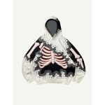 ROADVIBE Y2K Ameerika Riided S&uuml;gis Uus Meeste 3D Graafiline Tr&uuml;kitud Meeste &Uuml;le suurusega Huppar Moodne Streetwear Must Gooti Punk Hupparid Mehele 4XL white