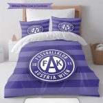 FK Austria Wien Voodipesu Tekikomplekt Tekikate Padjap&uuml;&uuml;r Kodukaunistus S&uuml;nnip&auml;evakingitus (1 * tekikott + 2 * padjap&uuml;&uuml;ri, ilma s&uuml;damikuta) 135x200cm blue