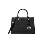 MICHAEL KORS Sheila h&otilde;bedase riistvaraga kaetud l&otilde;uendist ja pol&uuml;estrist k&auml;e- ja crossbody kott keskmine naiste must must