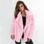 Mood S&uuml;gis- ja Talvine pl&uuml;&uuml;s, soe lahtised naistejoped T&auml;nava pikkade varrukatega fliisvillased mantlid naistele Vintage Casual Plus Size jakkmantel 25221 XL