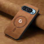 K&uuml;lm puudutus &Uuml;hev&auml;rviline Premium Nahast Kest Google Pixel 10 9 Pro XL 8 7 A/Pro jaoks Traadita Laadimine Kukkumisvastane Kaitsekatte Google Pixel 8 Pro pruun