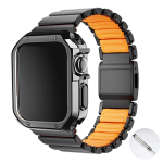 Titaanist Silikoonist Magnetiline Rihm Apple Watch Ultra 3/2 49mm Seeriale 11 10 46mm Metallist Rihm Iwatch 9 8 7 45mm 6 SE 5 44mm For Series 6/SE/5/4 44mm black