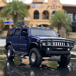 1:32 HUMMER H2 Sulamist Autode Mudel Die-cast Metallist M&auml;nguasi Maastikus&otilde;idukite Mudel Simulatsioon Heli ja Valgus Kogumik Laste M&auml;nguasi Kingitus sinine