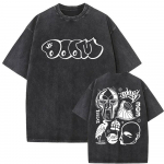 MF DOOM Pesemismustriga Must Graafiline T-s&auml;rk Hip Hop Rap Streetwear Unisex T-s&auml;rk S