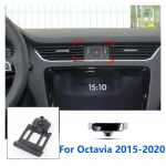 Autos&otilde;iduki mobiiltelefonihoidik Skoda Octavia 3 2 2022 - 2016 jaoks Kinnitused Klamber Alus P&ouml;&ouml;ratav Tugi Tarvikud 3 V&auml;rvi For 16-20 Silvery
