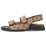 Gucci Naiste Double G Sandaal 'Beige Ebony' Naiste 771575 G1730 9755 34 pruun