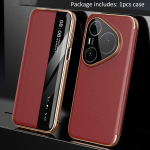 Ehtne Ehtne Nahast &Otilde;huke Klapp&uuml;mbris Huawei Pura 90 Pro Max / Pura 80 Pro jaoks Aknaga Nutikas Raamatukate Camera No Glass&For Pura 90 Pro Max