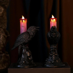Must Vares Kuju Helendav K&uuml;&uuml;nlajalg LED K&uuml;&uuml;nlad Tuled Halloweeni Kodu Kaunistused Laualamp Hirmutavad Kaunistused black