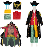 One Piece Musthabe Cosplay Kost&uuml;&uuml;m Halloweeni Anime Musthabe T&auml;iskomplekt T&auml;iskasvanute Rolli M&auml;ngimise R&otilde;ivastus XS