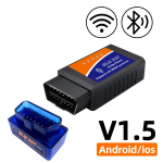 OBD2 skanner ELM327 autodiagnostika detektori koodilugeja t&ouml;&ouml;riist V1.5 WIFI Bluetooth OBD 2 iOS-i Androidi automaatse skannimise remondit&ouml;&ouml;riistadele must