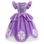 Sofia printsessi Halloweeni kleit - T&uuml;drukute suvine kost&uuml;&uuml;m 100 cm purple