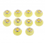 10 t&uuml;kki fooliumiga 12 mm lambist &uuml;mmargused klaashelmed ehete valmistamiseks k&auml;sit&ouml;&ouml;sinine 14mm kollane