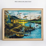 Teemantmaali 5D DIY teemanttikandite m&uuml;&uuml;k Maastiku mosaiik T&auml;is&uuml;mmargune kivipilt 20X30