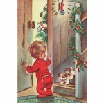 Teemantmaaling V&auml;ike poiss kutsikamosaiigiga Teemanttikandid Uusaastakaunistused Kingitused Teemant 20X30CM