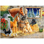 Teemantmaal Tikand Kass Koer Hobune Kristallristpistes Maastiku n&auml;put&ouml;&ouml; Pulmakaunistus 20X30CM