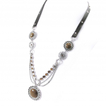 NOA [G5984] - Sautoir Cr&eacute;ateur 'Clarisse' marron pruun