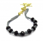 Les Tr&eacute;sors De Lily [J7248] - Bracelet ethnique 'Shambhala' noir gris hall