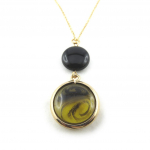 Les Tr&eacute;sors De Lily [N0773] - Collier Cr&eacute;ateur 'Scarlett' marron noir dor&eacute; must