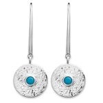 Les Tr&eacute;sors De Lily [Q6628] - h&otilde;bek&otilde;rvar&otilde;ngad  Cl&eacute;opatra  t&uuml;rkiissinine h&otilde;be (roodiumiga kaetud) - 12x12 mm t&uuml;rkiissinine