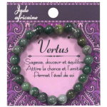 Les Tr&eacute;sors De Lily [Q6926] - Bracelet cr&eacute;ateur 'Min&eacute;ralia' jade africaine - 8 mm roheline