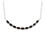 Les Tr&eacute;sors De Lily [Q8482] - h&otilde;bedane kaelakee  Boho  must h&otilde;be (roodiumiga kaetud) - 30x2 mm must