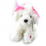 Les Tr&eacute;sors De Lily [I8756] - Peluche sonore 'Chiot' blanc rose - 15 cm valge